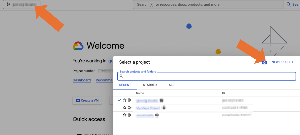 Create new project