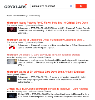 Search Engine ORYXLABS