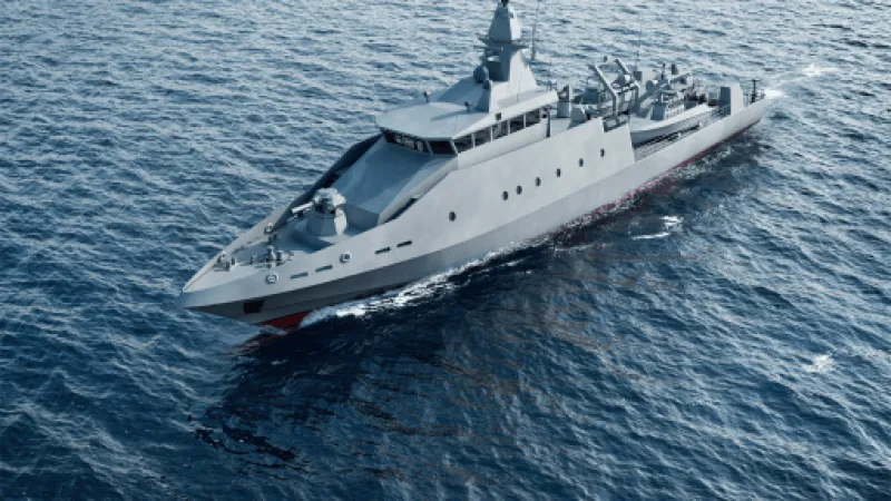 EDGE entity ADSB unveils a 51m offshore patrol vessel at Indo Defence 2022